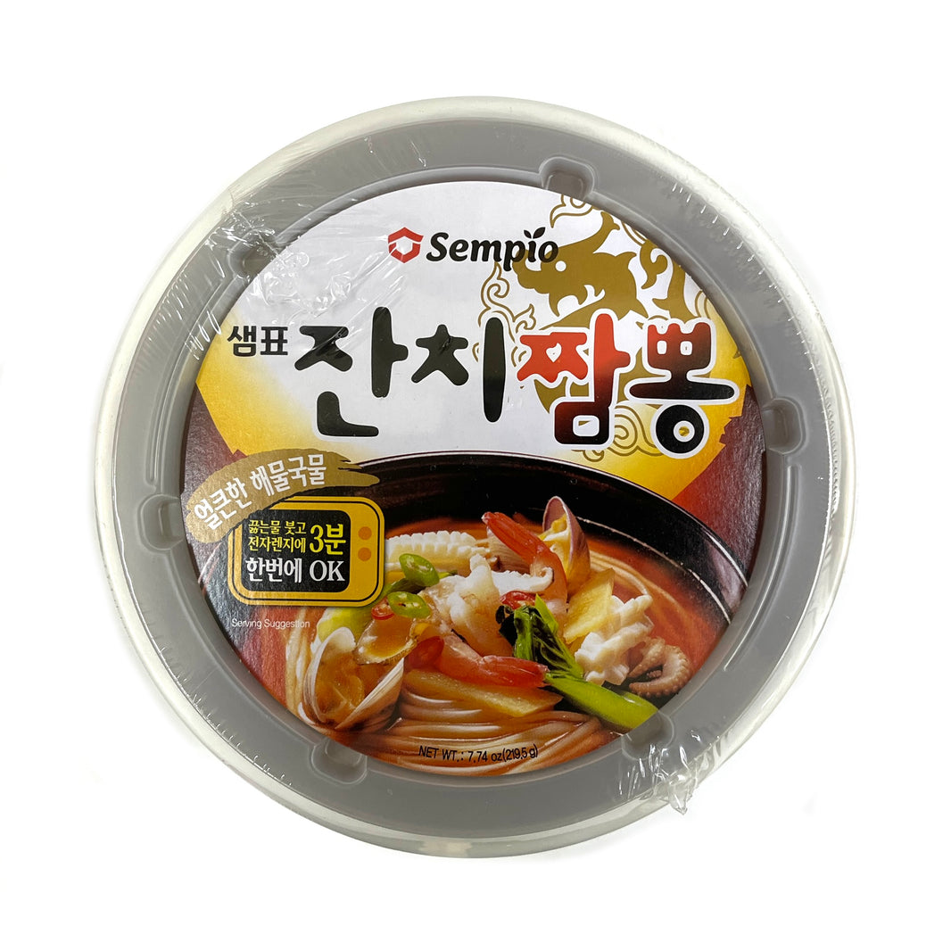 [Sempio] Vermicelli Seafood Noodle Soup Cup / 샘표 잔치 짬뽕 컵 (212g)