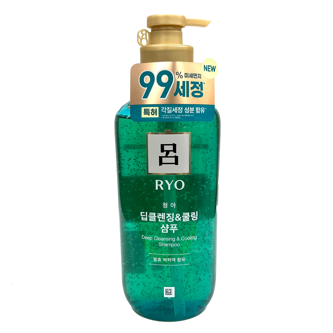[Ryo] Deep Cleansing & Cooling Shampoo / 려 청아 딥클렌징 & 쿨링 샴푸 (550ml)