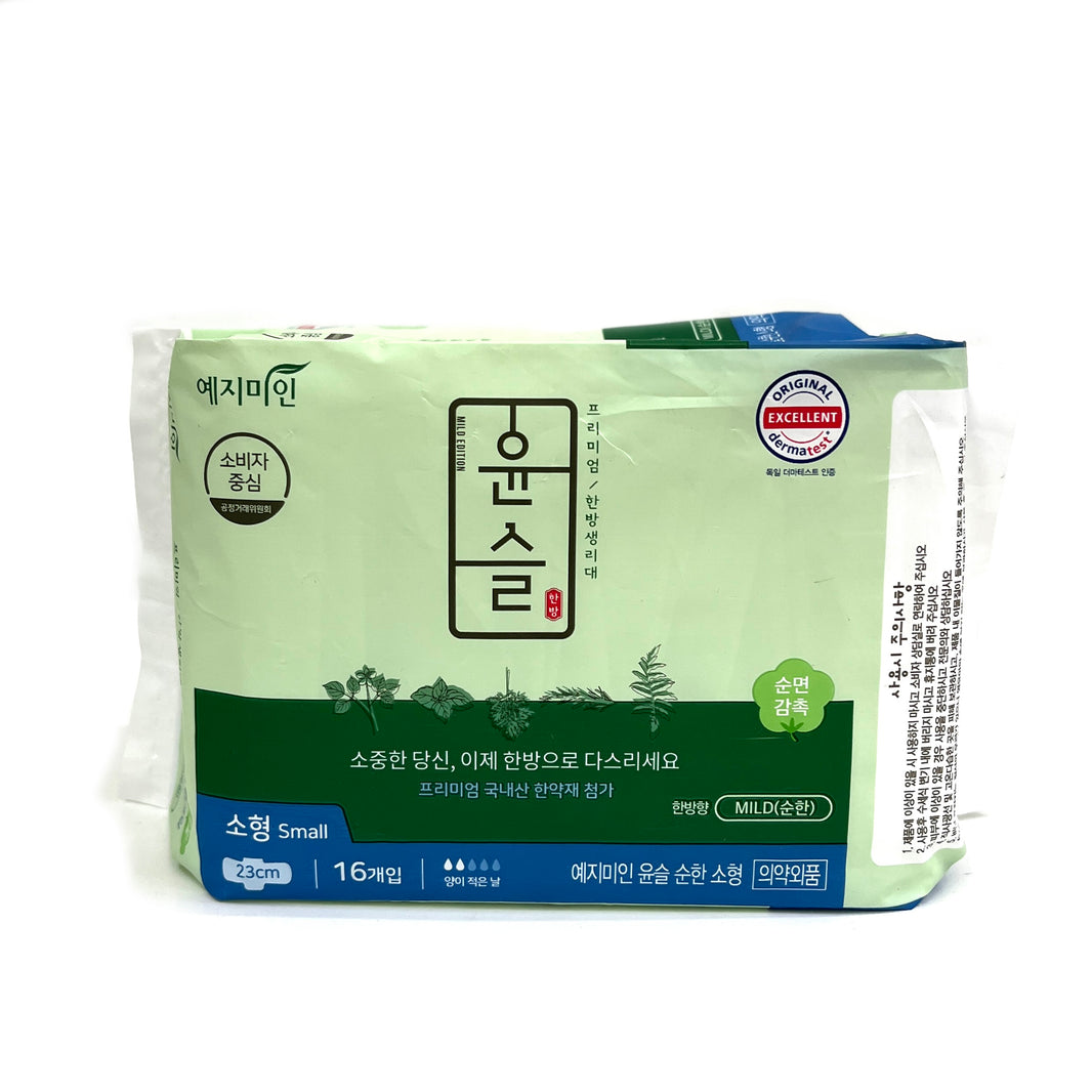 [Yejimiin] Yunseul Premium Sanitary Pads Small / 예지미인 윤슬 프리미엄 한방 생리대 소형 (23cm/16pk)