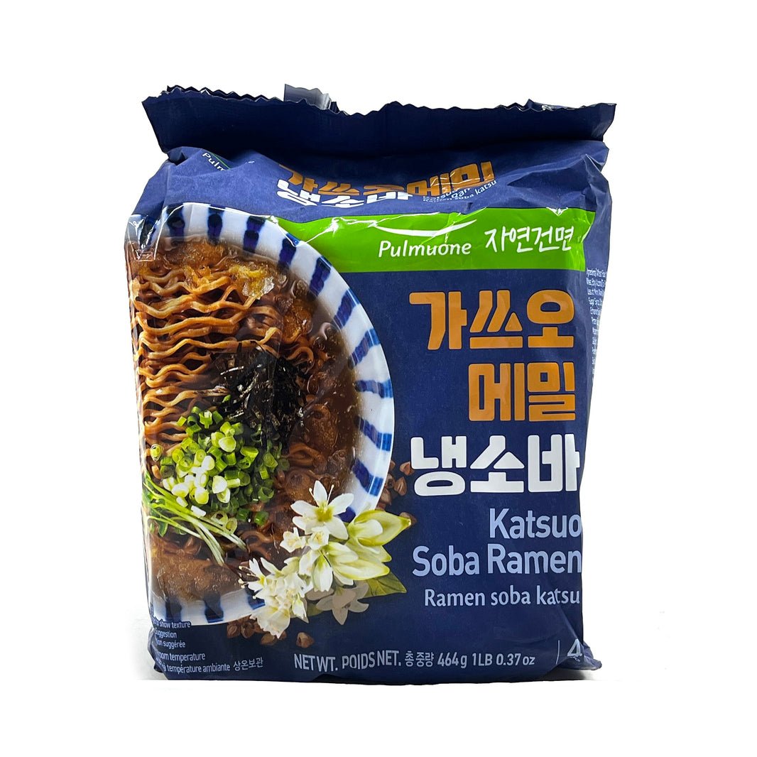 [Pulmuone] Katsuo Soba Ramen / 풀무원 자연건면 가쓰오 메밀 냉 소바 라면 (4pks)