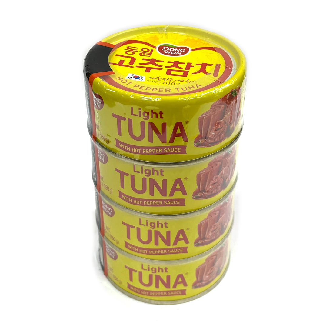 [DongWon] Light Tuna w. Hot Pepper Sauce / 동원 고추 참치 4개팩 (150g x 4pk)