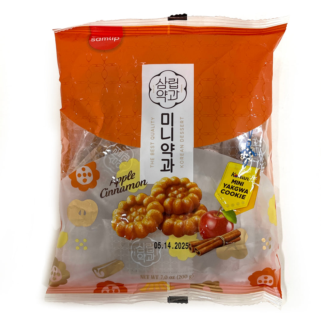 [Samlip] Korean Traditional Snack Mini Apple Cinnamon Yakgwa / 삼립 미니 애플 시나몬 약과 (200g)