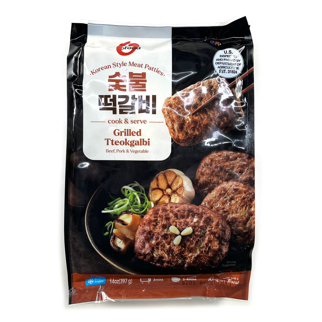 [O'food] Korean Style Meat Patties Grilled Tteokgalbi Galbi / 오푸드 숯불 떡갈비 (397g)