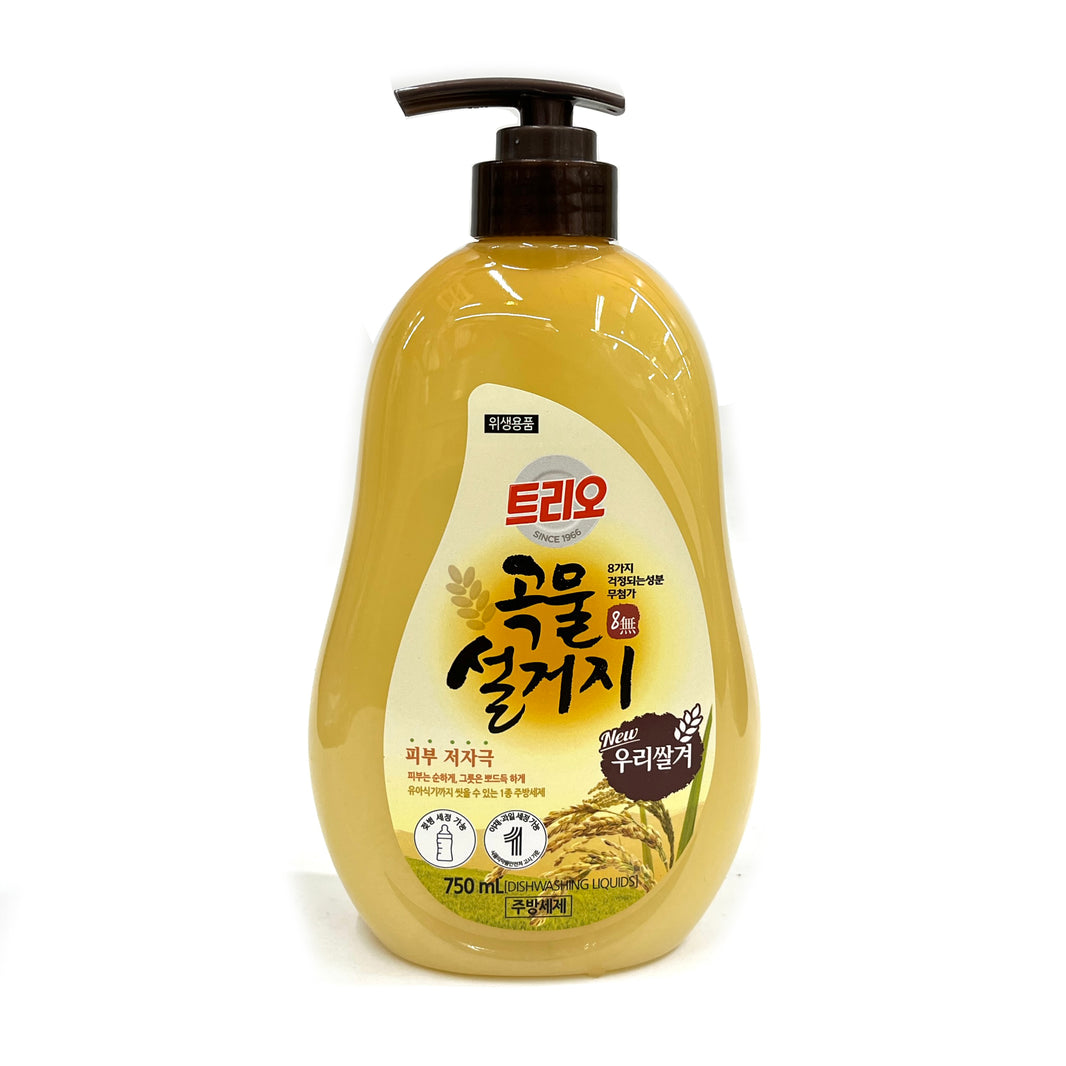 [Trio] Grain Wheat Dish-wash Detergent Rice Bran / 애경 트리오 곡물 설거지 세제 우리쌀겨 (750ml)