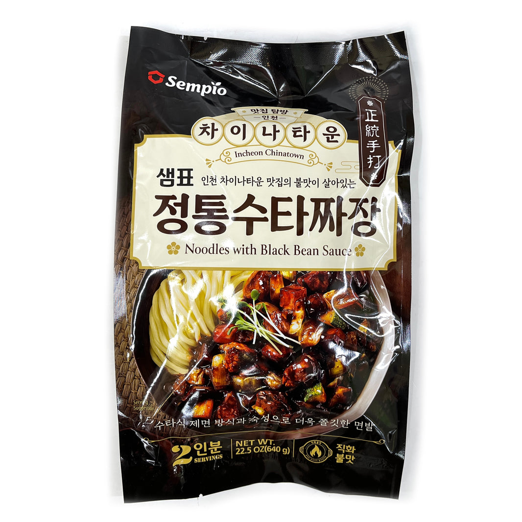 [Sempio] Chinatown Noodle with Black Bean Sauce / 샘표 인천 차이나타운 정통 수타 짜장 (640g/2인분)