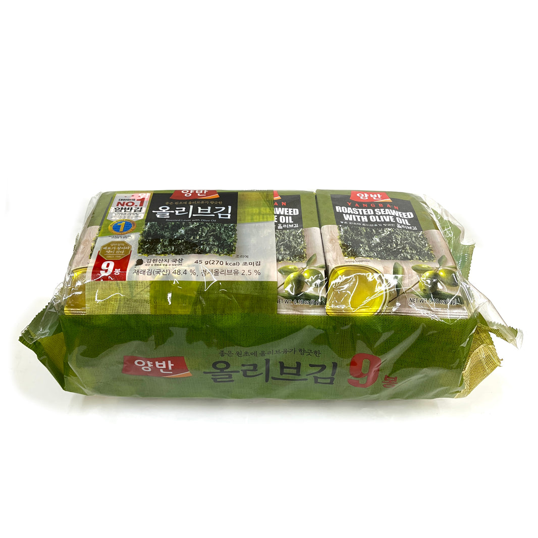 [Dongwon] Roasted Seaweed w. Olive Oil / 동원 양반 올리브김 도시락 김 (5g x 9pk)