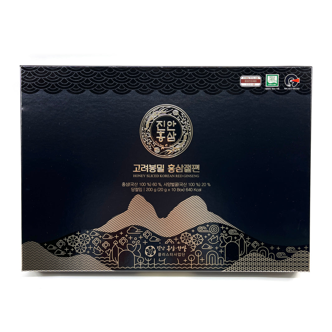 [Jinan] Honey Sliced Korean Red Ginseng / 진안홍삼 고려봉밀 홍삼 절편 (20g x 10pk)