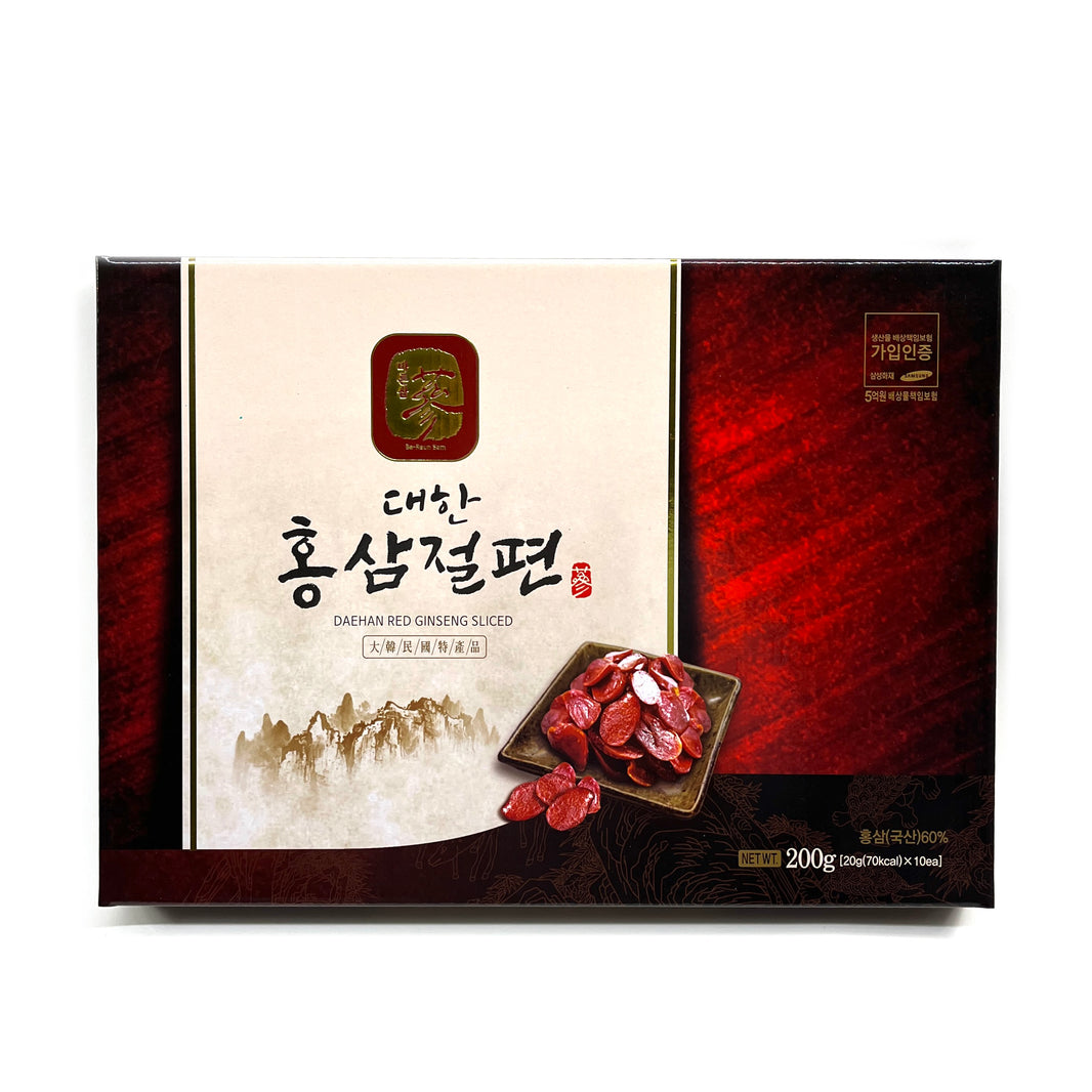 [Daehan] Korean Red Ginseng Sliced / 대한 홍삼 절편 (20g x 10pk)