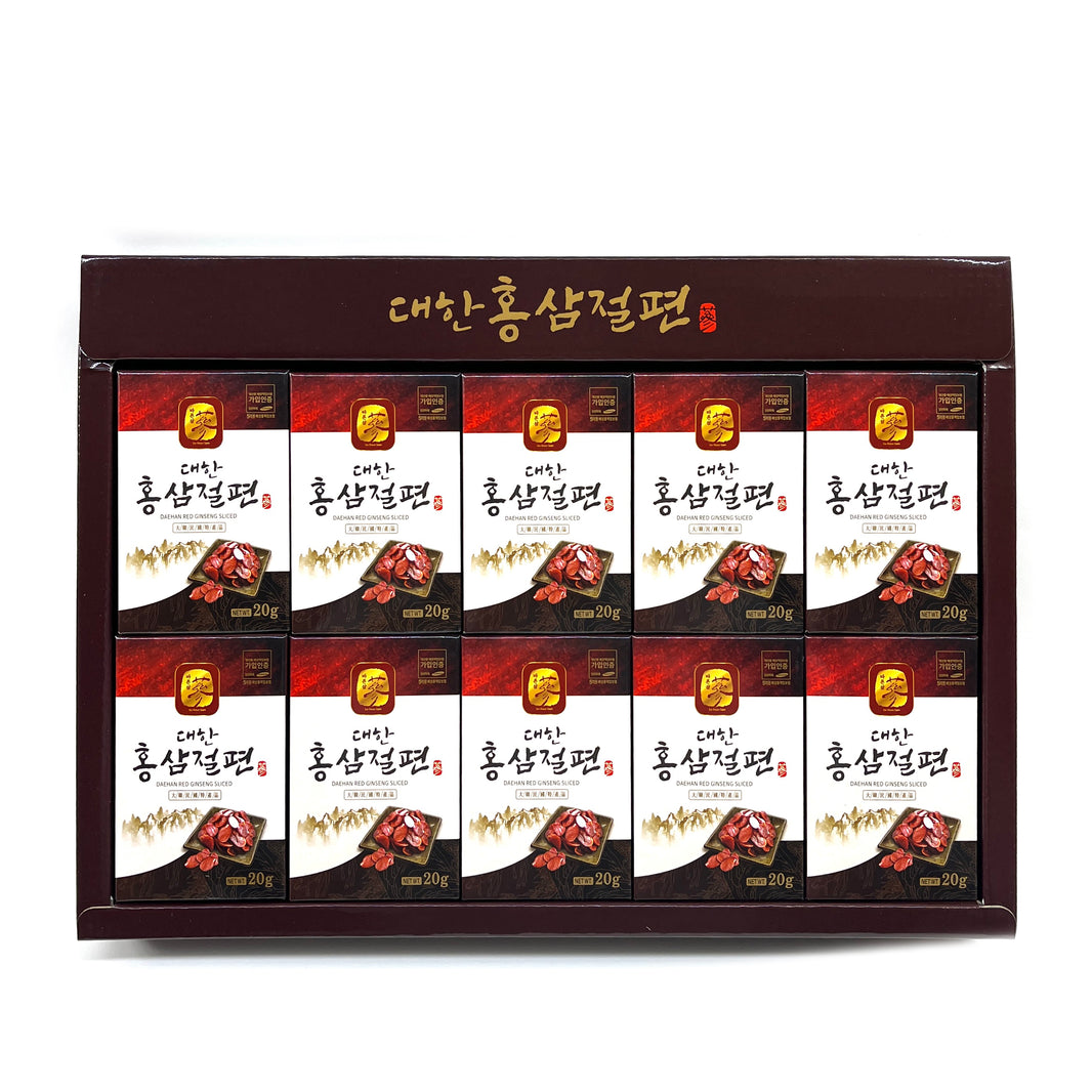 [Daehan] Korean Red Ginseng Sliced / 대한 홍삼 절편 (20g x 10pk)