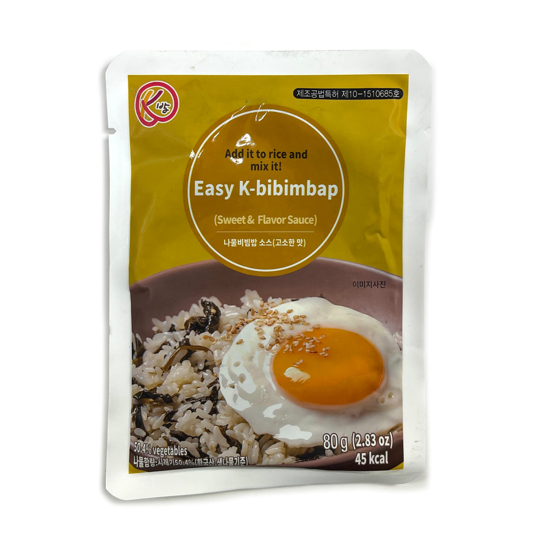 [K-bap] Easy K-bibimbap Sweet & Sour Flavor Sauce  /  K밥 이지 K 비빔밥 나물 비빔밥 소스 순한맛 (80g x 3 packs)