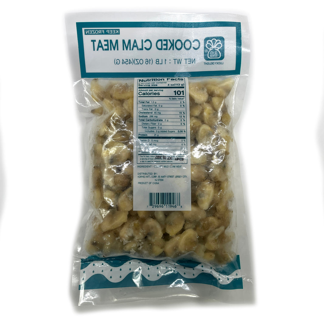 [Lucky Delight] Frozen Cooked Clam Meat / 럭키 딜라이트 냉동 바지락 조개살 (1lb)