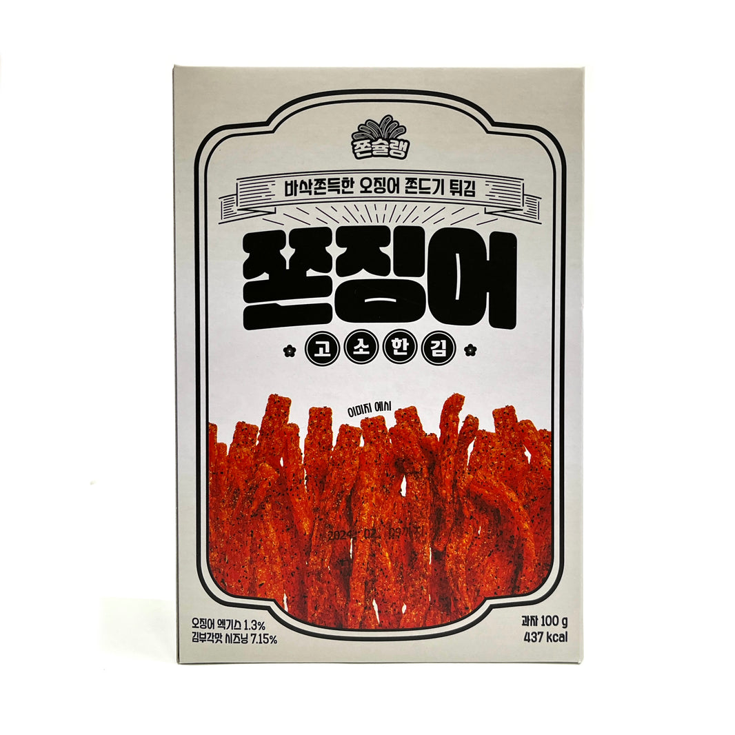 [Jjonchelin] Squid Snack Seaweed / 쫀슐랭 바삭쫀득한 오징어 쫀드기 튀김 쫀징어 고소한김 (100g)