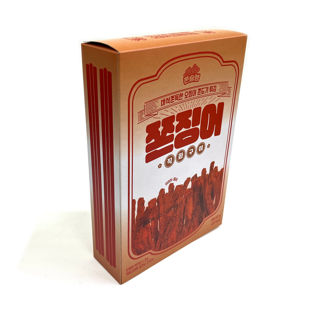 [Jjonchelin] Squid Snack Grilled /쫀슐랭 바삭쫀득한 오징어 쫀드기 튀김 쫀징어 직화구이 (100g)