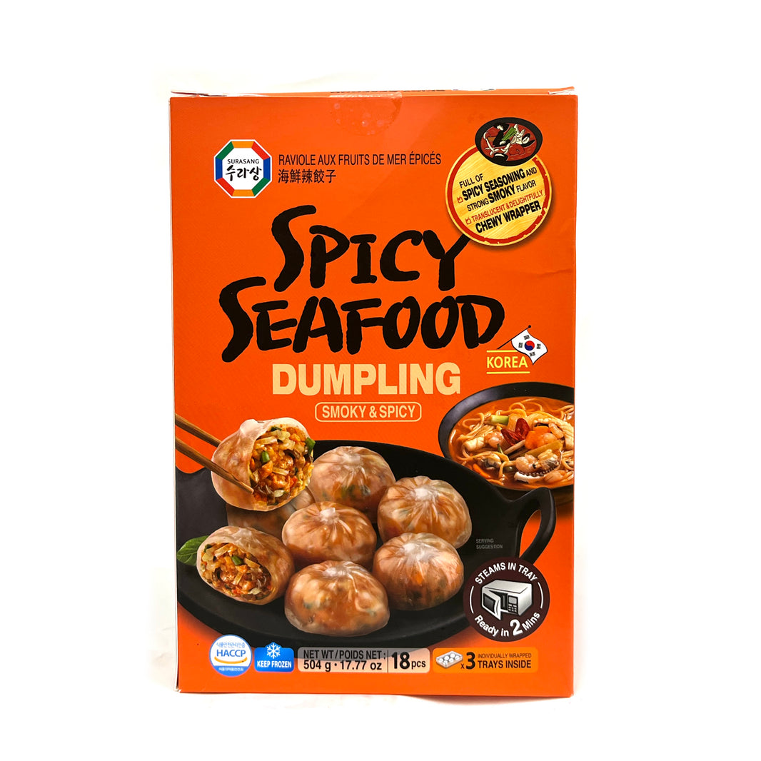 [Surasang] Spicy Seafood Dumpling 2min Microwave (Mild) / 수라상 짬뽕 물방울 만두 2분 전자렌지 (18 pcs)