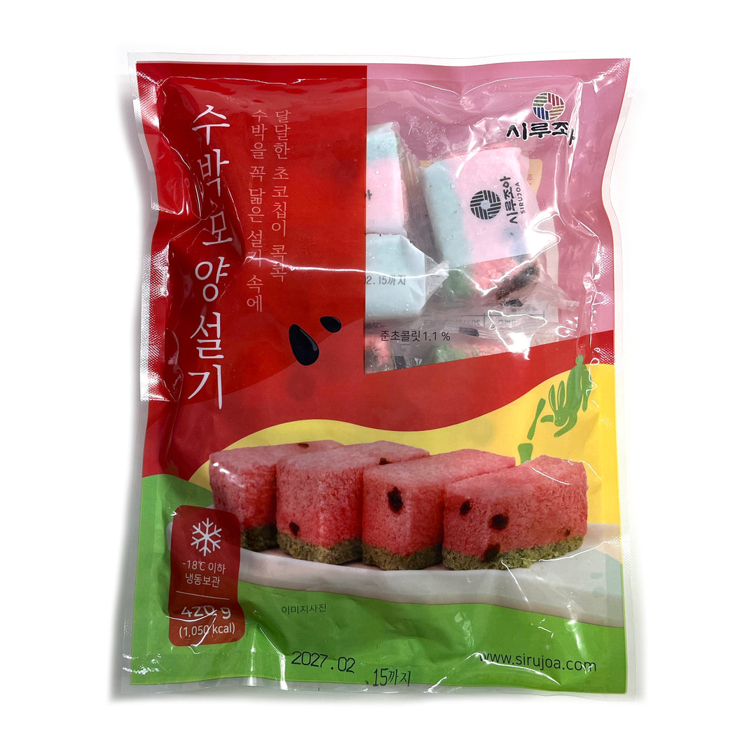 [Sirujoa] Watermelon Sweet Rice Cake / 시루조아 수박모양 설기 떡 (420g)