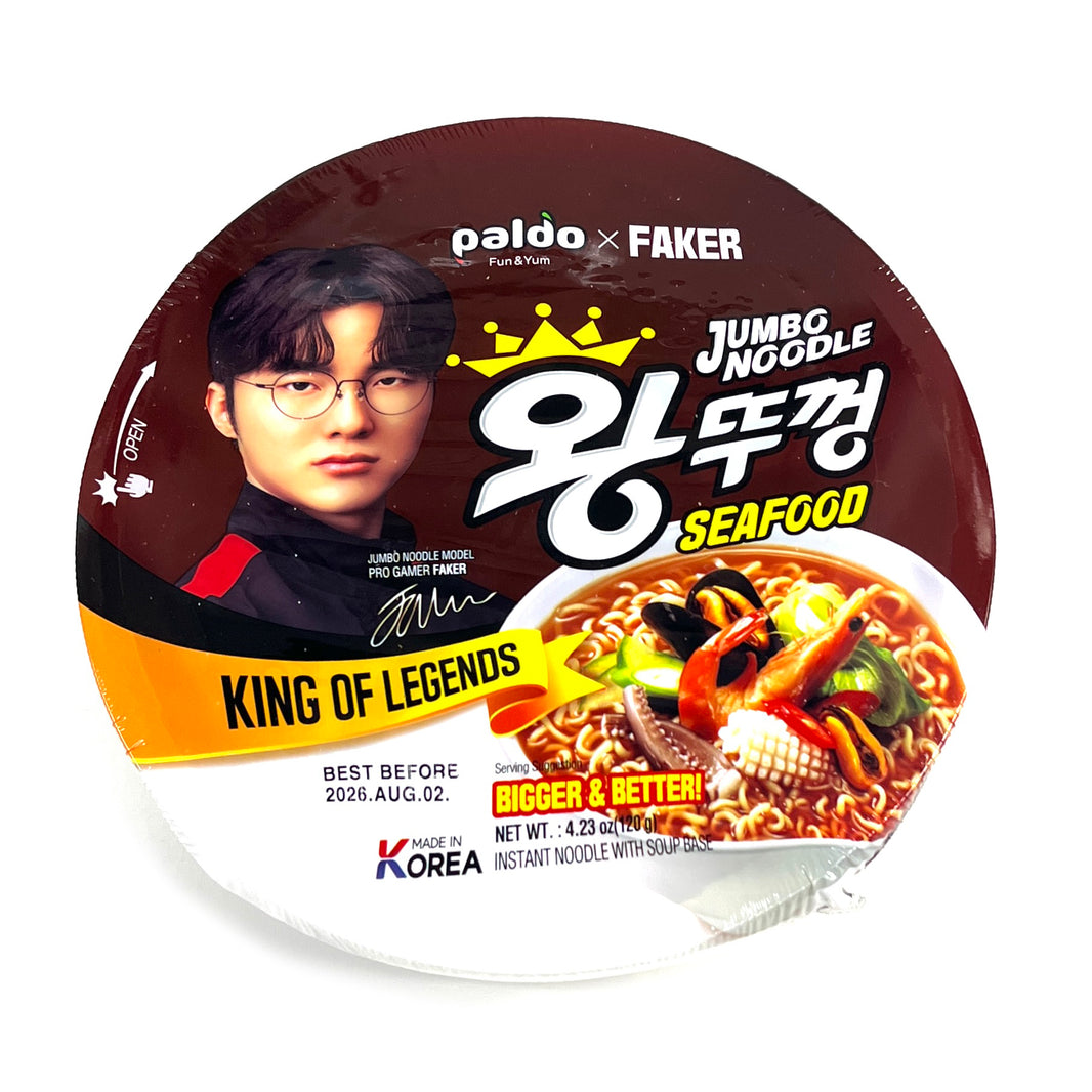 [Paldo] Wang Ttukkeong Jumbo Noodle Seafood / 팔도 왕뚜껑 짬뽕 (120g x3)