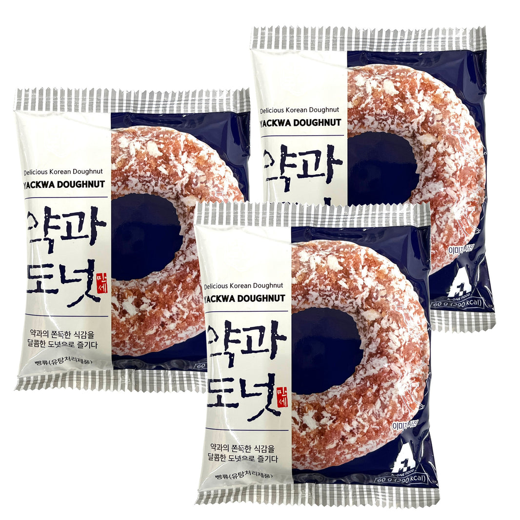 [A-One] Delicious Korean Doughnut Yakgwa Doughnut / 에이원 약과 도넛 만세 (60g x3)