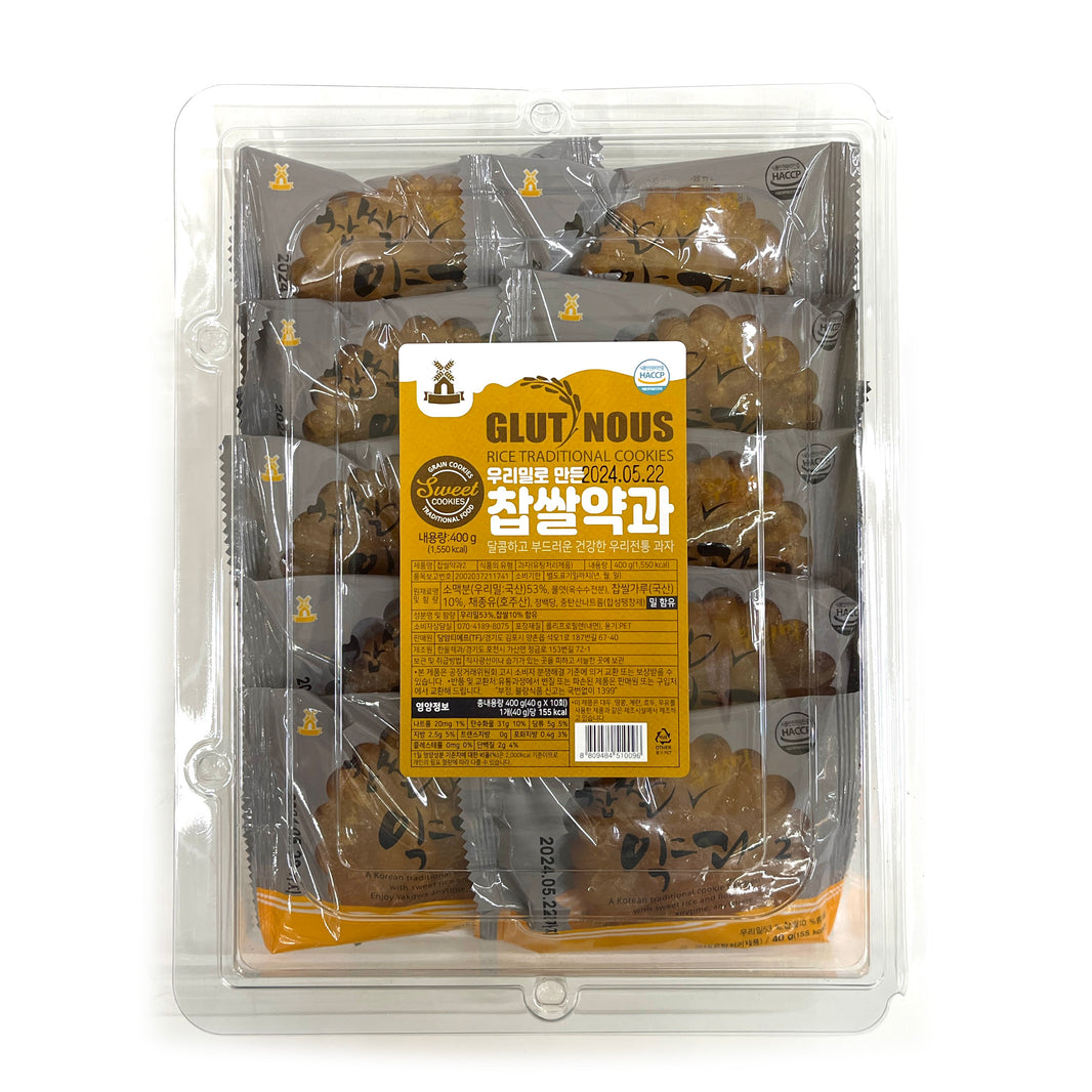 [Glutinous] Korean Rice Traditional Cookies Yakgwa / 우리밀로 만든 찹쌀 약과 (400g)