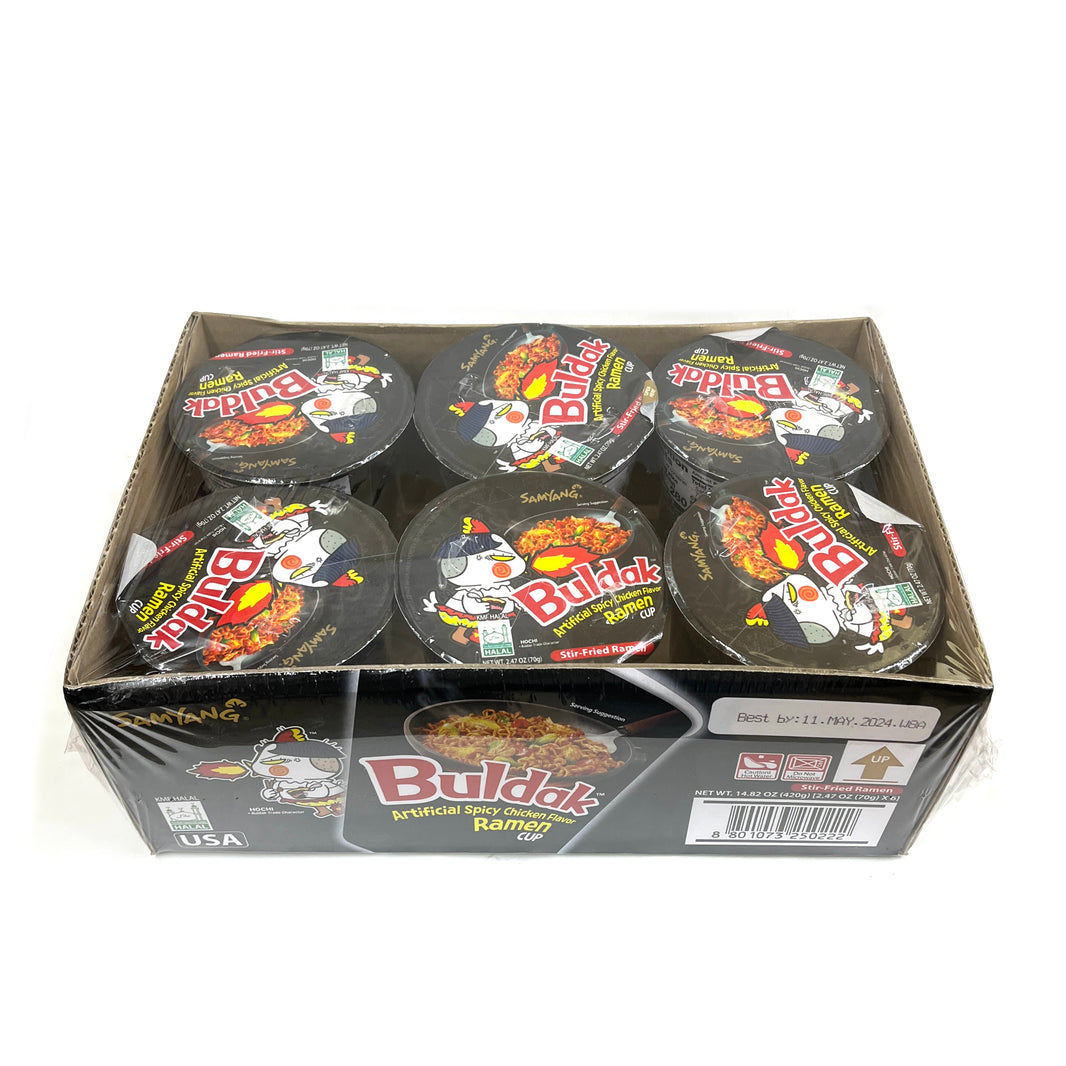 [Samyang] Spicy Chicken Flavor Noodle Cup / 삼양 불닭볶음면 (6cups/Box)