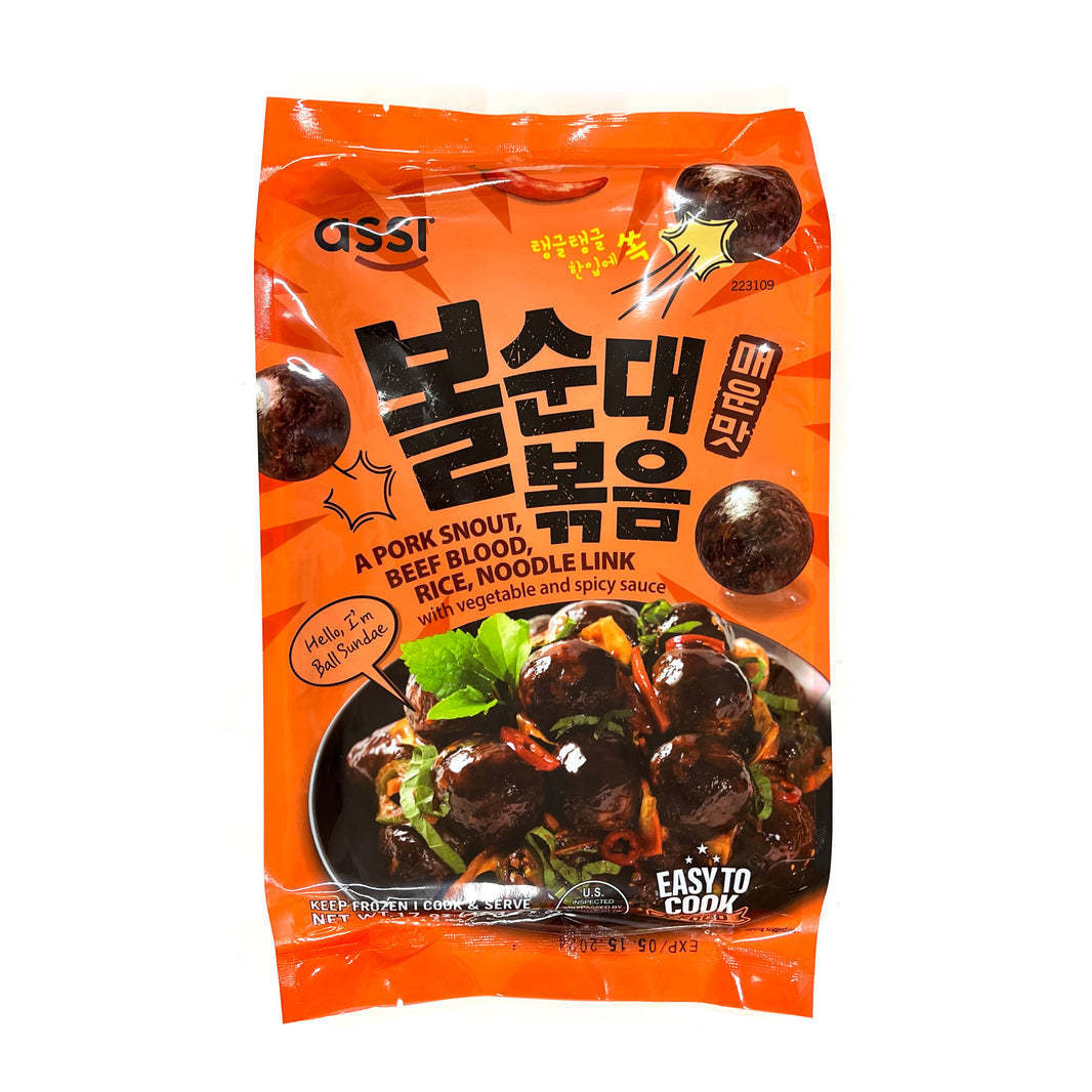 [Assi] A Pork snout, Beef Blood, Rice & Noodle Soondae Spicy / 아씨 볼 순대 볶음 (1.2lbs)