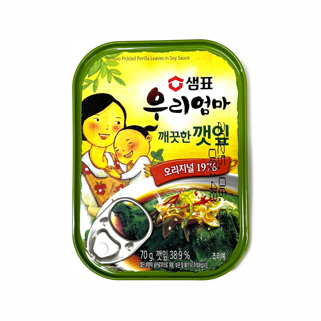 [Sempio] Sesame Leaves in Soy Sauce / 샘표 우리엄마 깨끗한 깻잎 (70g x3)