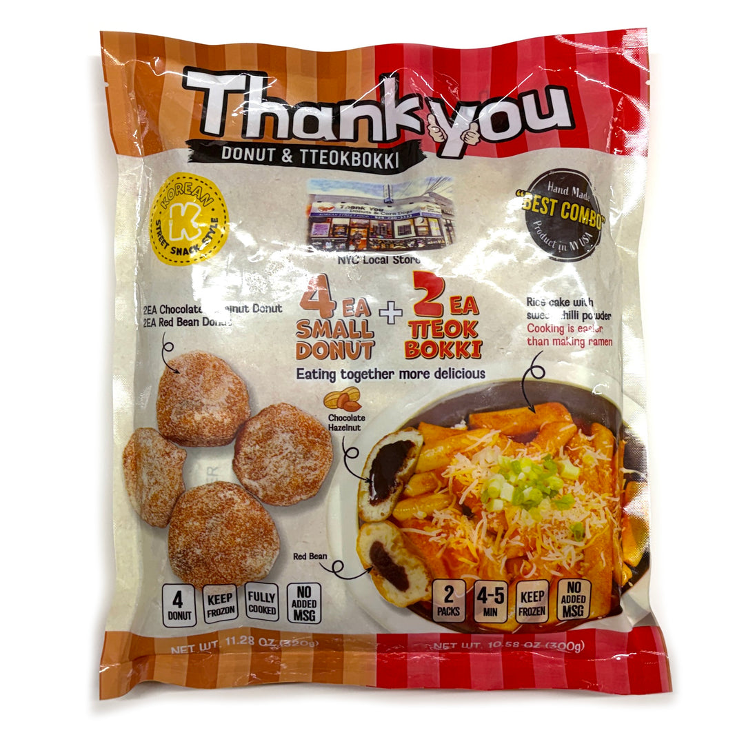 [ThankYou] Hand Made Korean Donut & Tteobokki Combo / 땡큐 수제 미니 도너츠 떡볶이 세트 (320g)