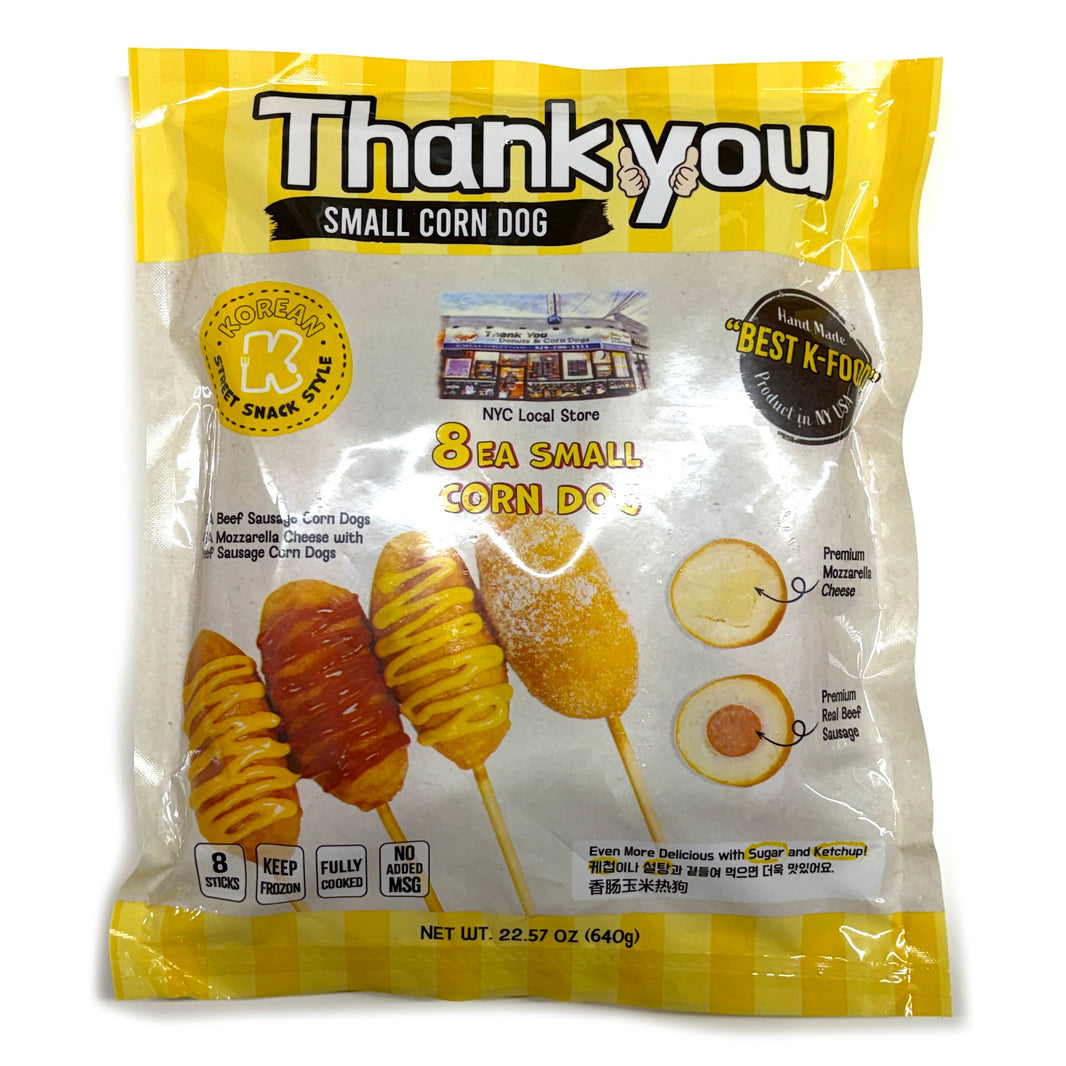 [ThankYou] Hand Made Korean Premium Mini Beef Corn Dogs / 땡큐 수제 찐짜 소고기 소시지가 들어 있는 미니 핫도그 (640g)