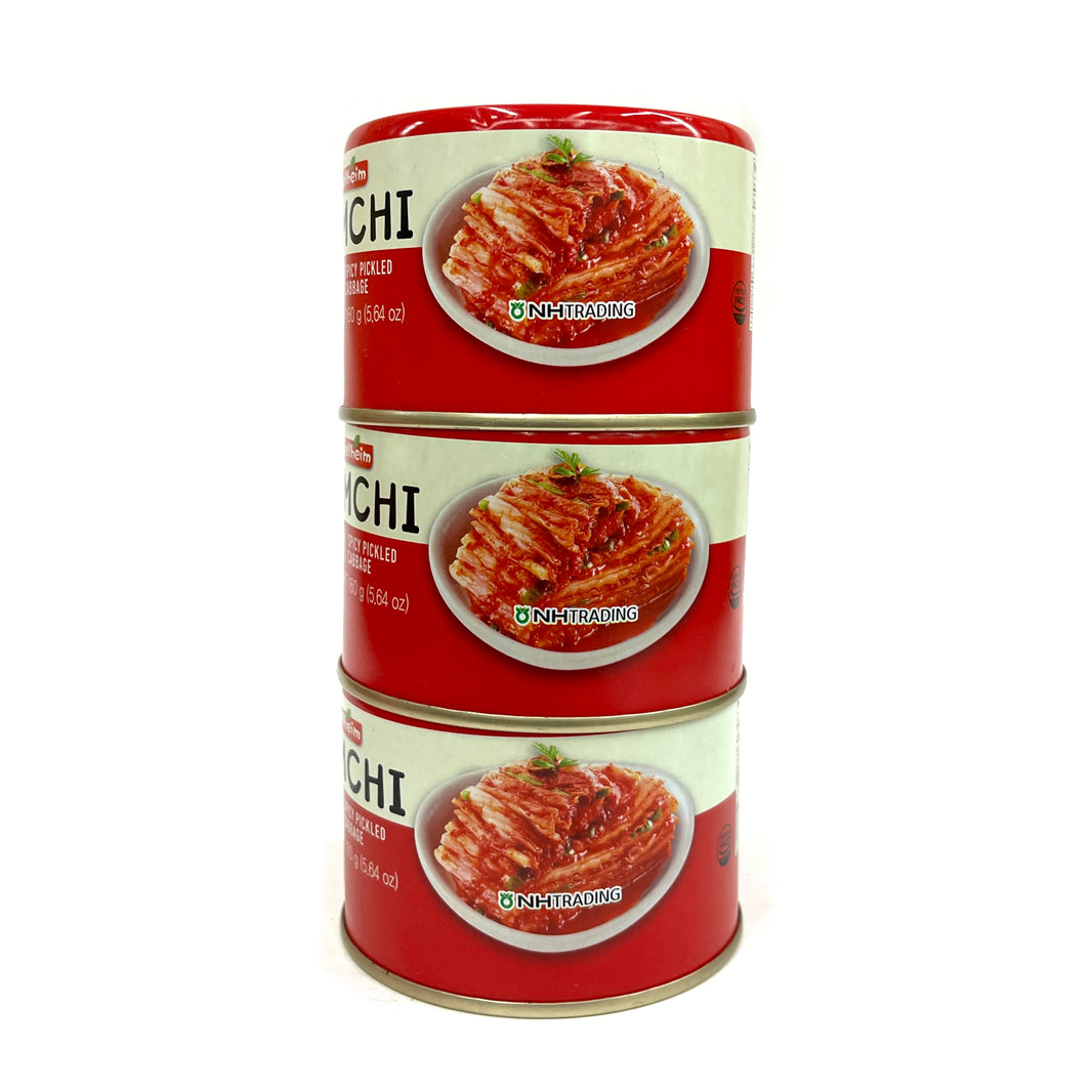 [NH] Welheim Kimchi Spicy Pickled Cabbage Canned / 농협 웰헤임 김치 캔 (160gx3pk)
