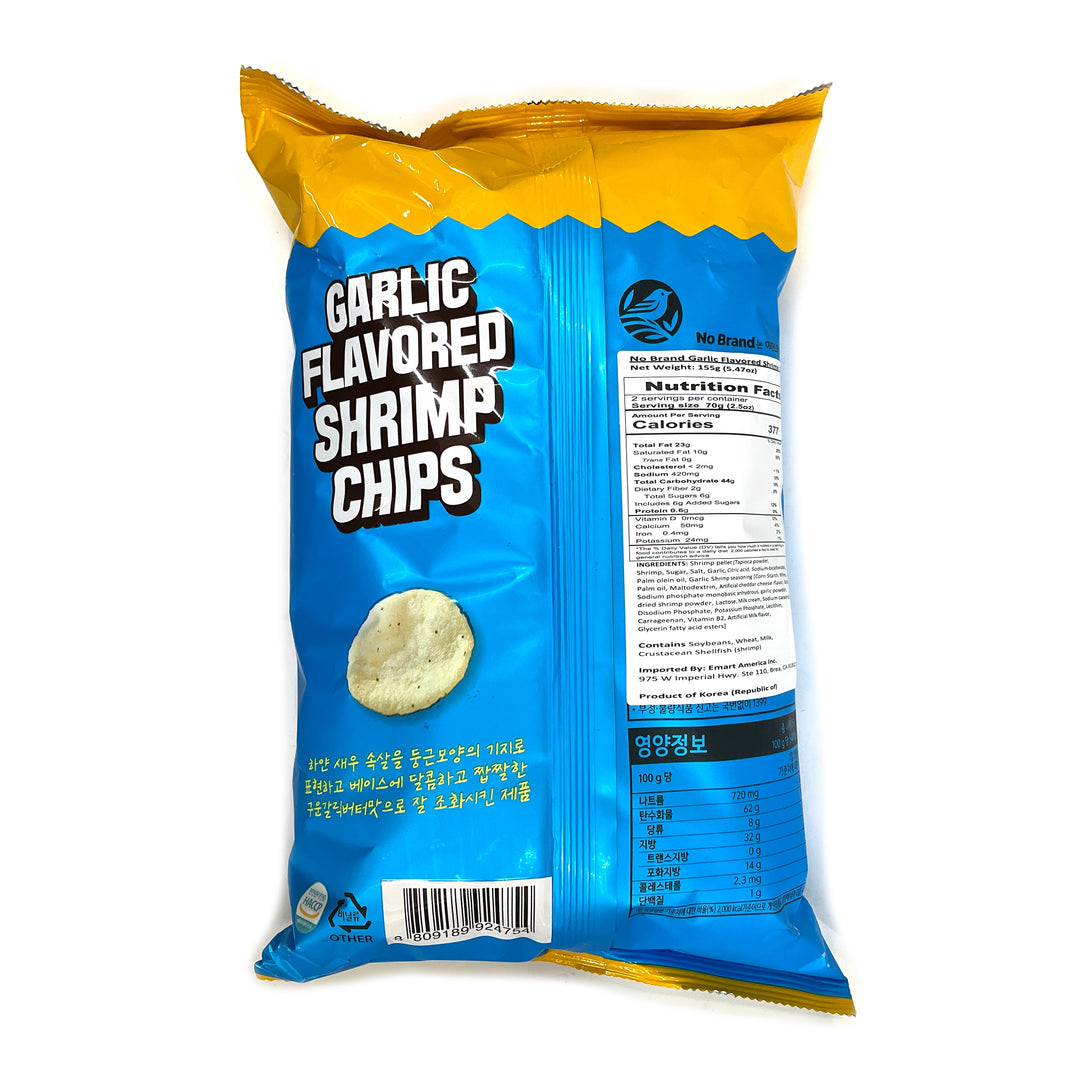 [NoBrand] Garlic Flavored Shrimp Chip / 노브랜드 바삭한 갈릭 새우 칩 (155g)