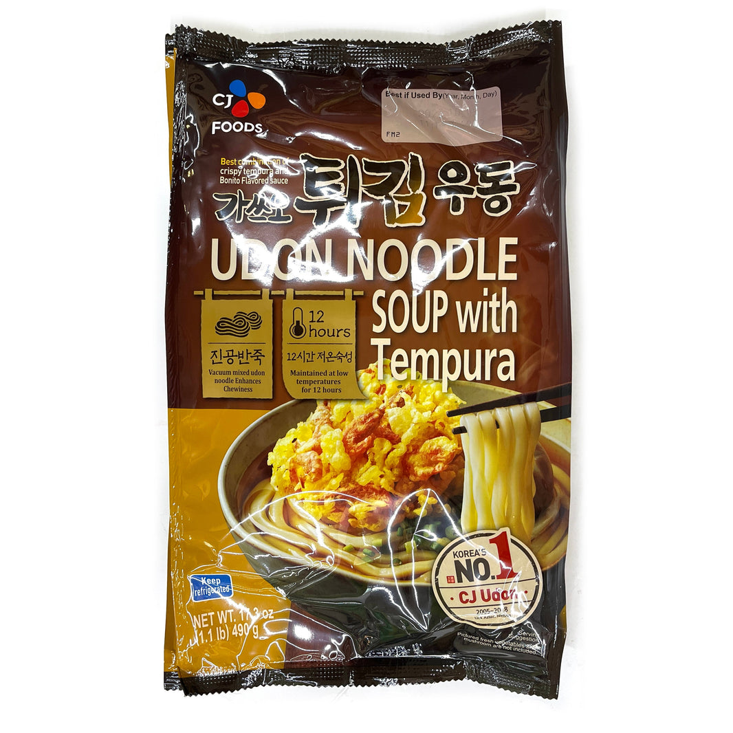 [CJ] Katsuo Udon Noodle Soup w. Tempura / CJ 가쓰오 튀김 우동 (490g / 2인분)