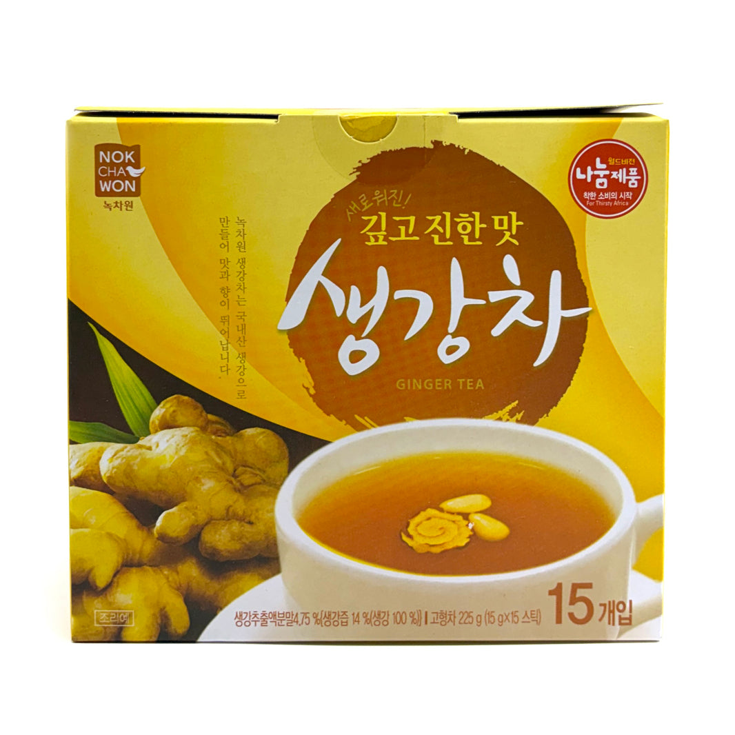 [Nokchawon] Powder Ginger Tea / 녹차원 깊고 진한맛 생강차  (225g , 15g x15 sticks)