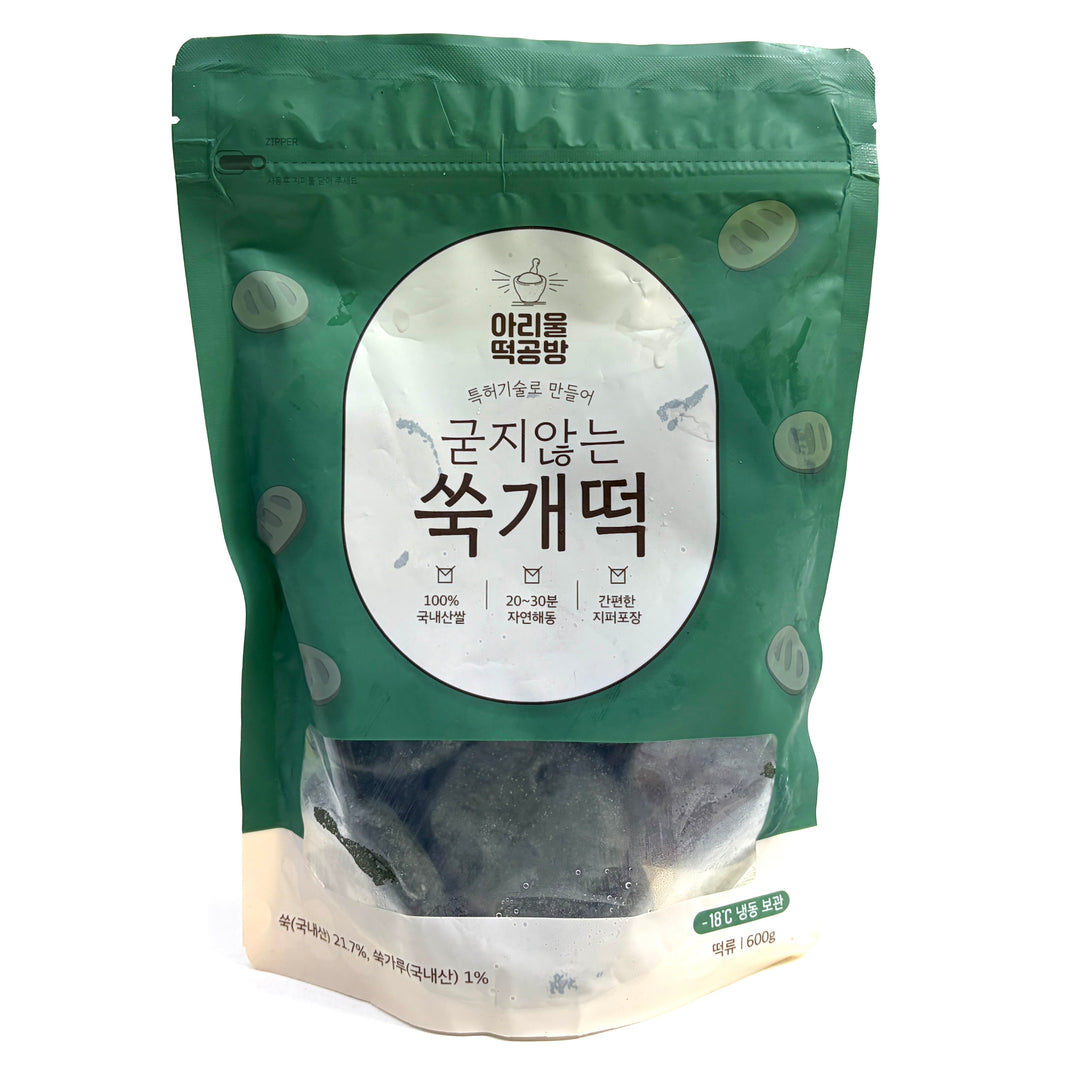 [Ariul] Chewy Mugwort Rice Cake  / 아리울 떡공방 굳지않는 쑥개떡 떡 (600g)