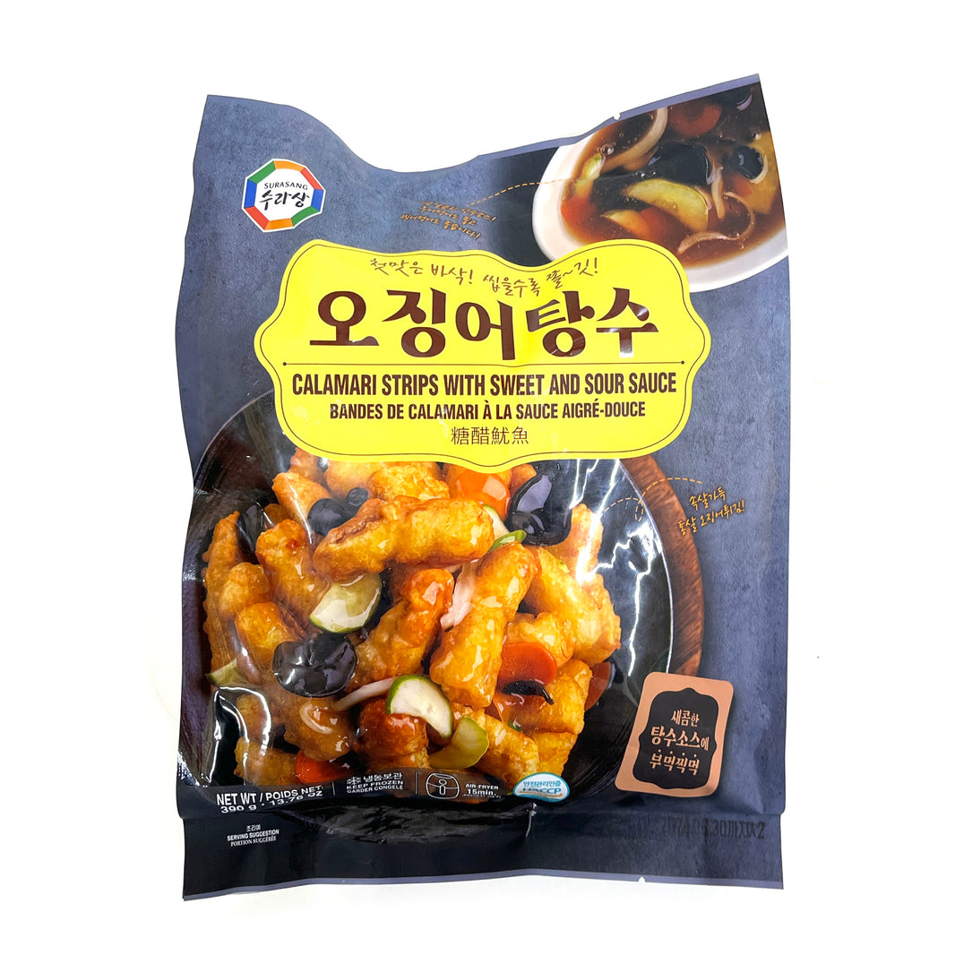 [Surasang] Calamari Strips w. Sweet & Sour Sauce Squid / 수라상 오징어 탕수 (390g)