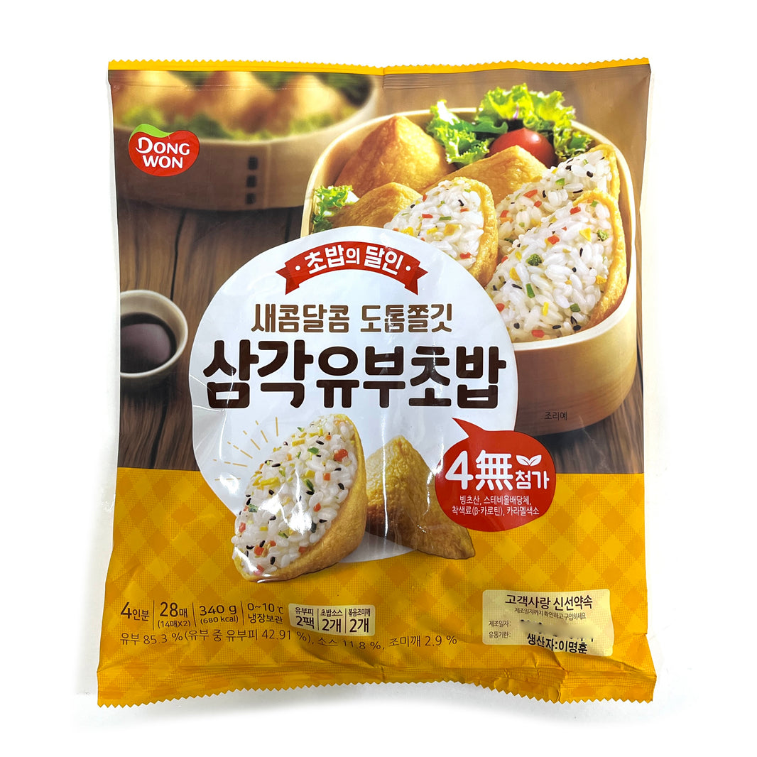 [Dongwon] Seasoned Fried Bean Curd / 동원 새콤달콤 도톰쫄깃 삼각 유부 초밥 (340g)