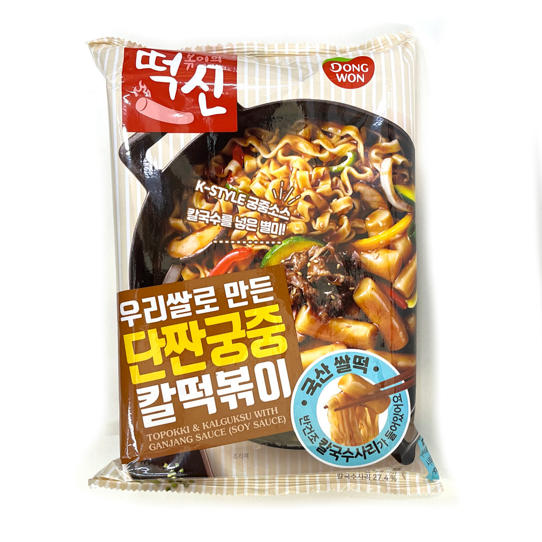 [Dongwon] Topokki & Kalguksu w. Soy Sauce / 동원 떡신 단짠 궁중 칼 떡볶이 (364g)
