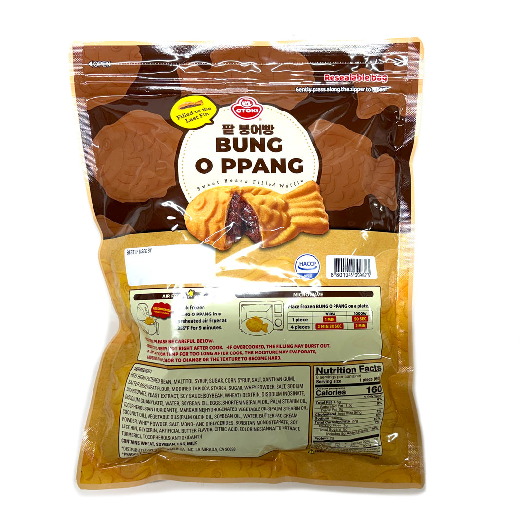 [Otoki] Bung O PPang Sweet Beans Filled Fish-Shaped Waffle / 오뚜기 팥 붕어빵 (480g)