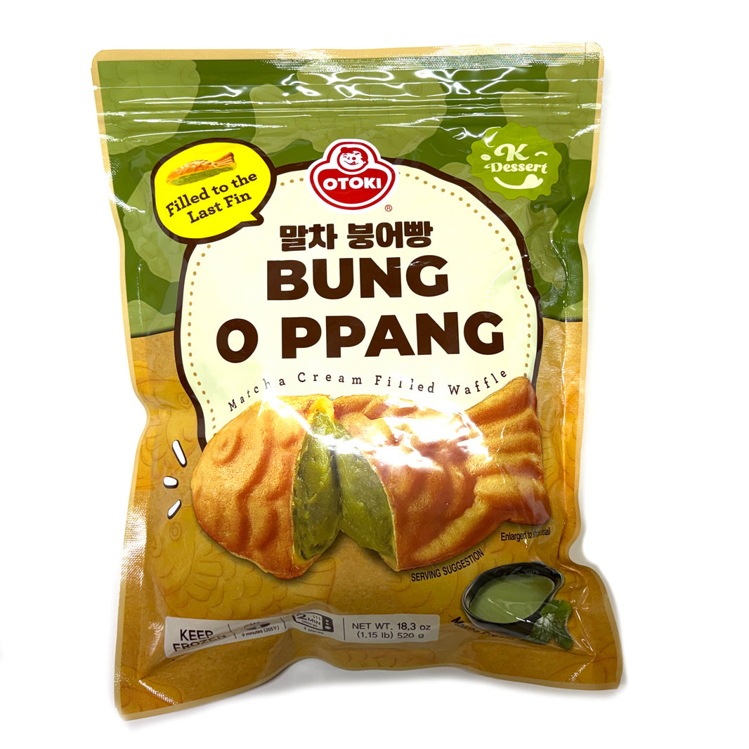 [Otoki] Bung O PPang Matcha Cream Filled Fish-Shaped Waffle / 오뚜기 말차 붕어빵 (480g)