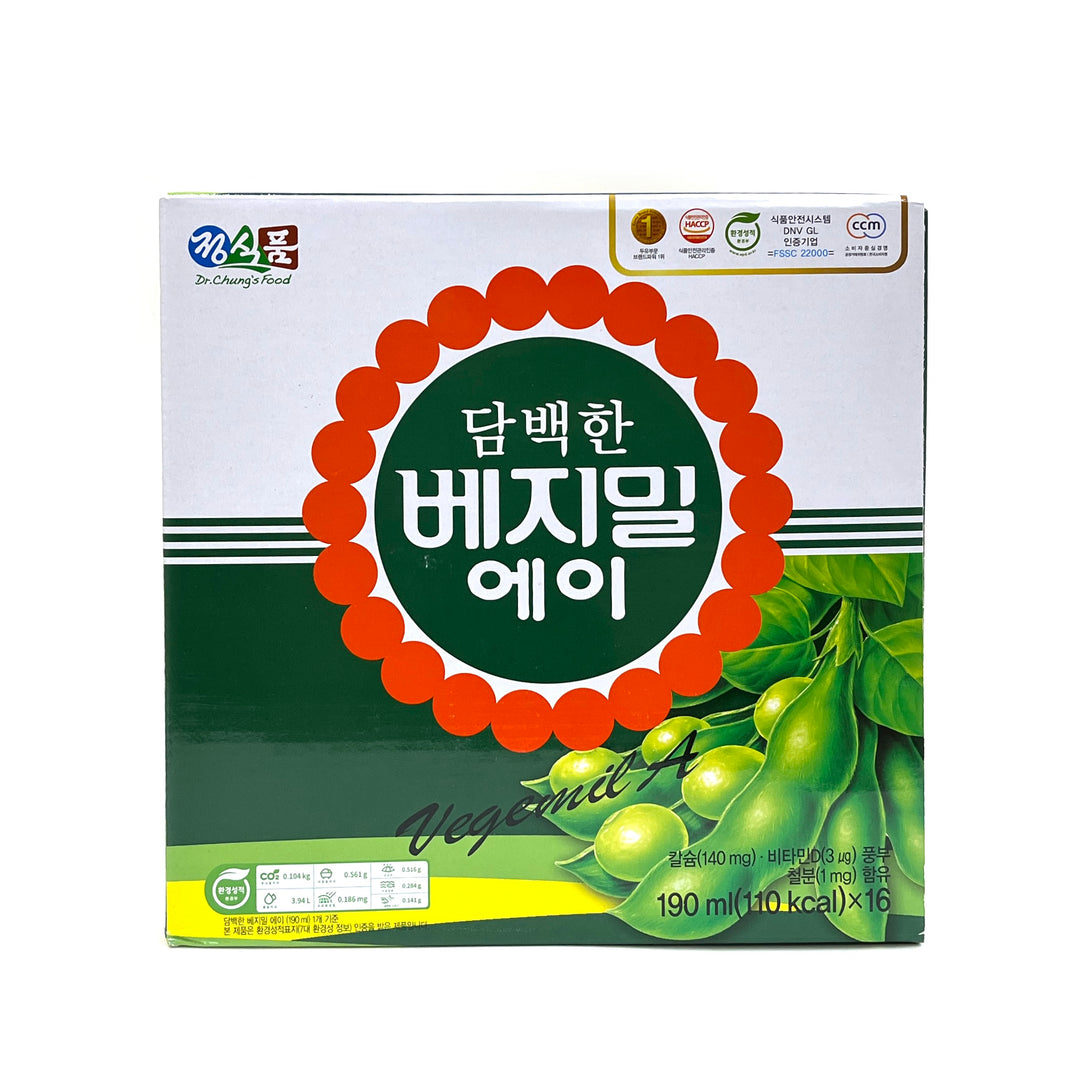 [Chung’s Food] Vegemil A Soy Milk - Plain / 정식품  담백한 두유 베지밀 에이 (190ml x16)