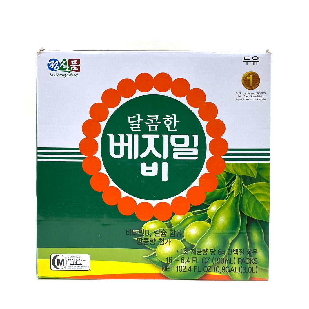 [Chung’s Food] Vegemil B Soy Milk - Sweet / 정식품 달콤한 두유 베지밀 비 (190ml x16)
