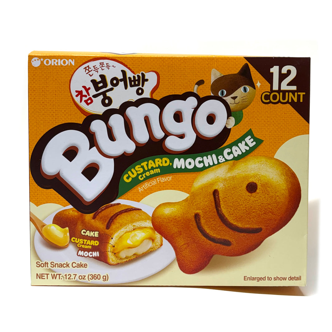 [Orion] Bungo Fish Bread Custard, Mochi & Cake / 오리온 쫀득쫀득 참 붕어빵 카스타드 찰떡 맛 (12pkgs/Box)
