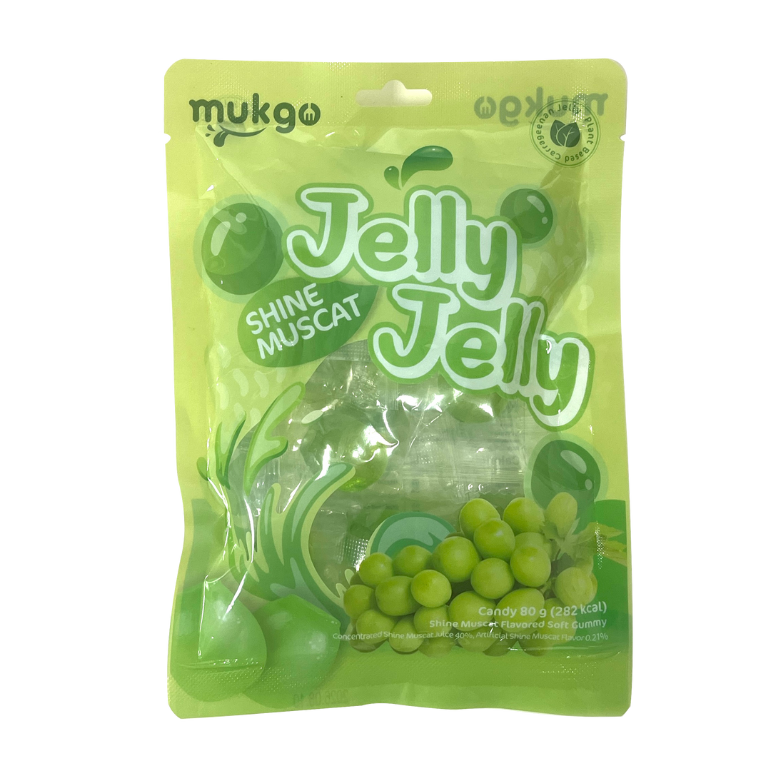 [Mukgo] Jelly Jelly Gummy Shine Muscat / 먹고 젤리젤리 샤인머스켓맛 거미 젤리 (80g x2)