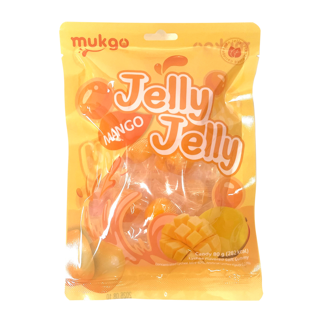 [Mukgo] Jelly Jelly Gummy Mango / 먹고 젤리젤리 망고맛 거미 젤리 (80g x2)