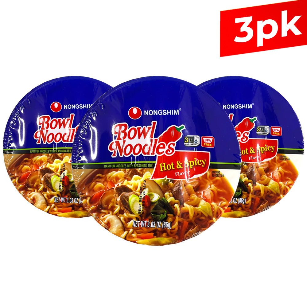[Nongshim] Bowl Noodle Soup Hot & Spicy / 농심 육개장 사발면 (3pcs or 12pcs)