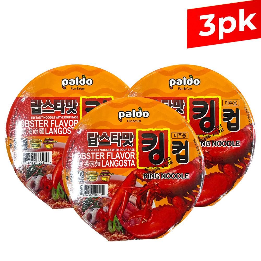[Paldo] King Noodle Cup Lobster Flavor / 팔도 랍스타 맛 킹컵 (110g x3)