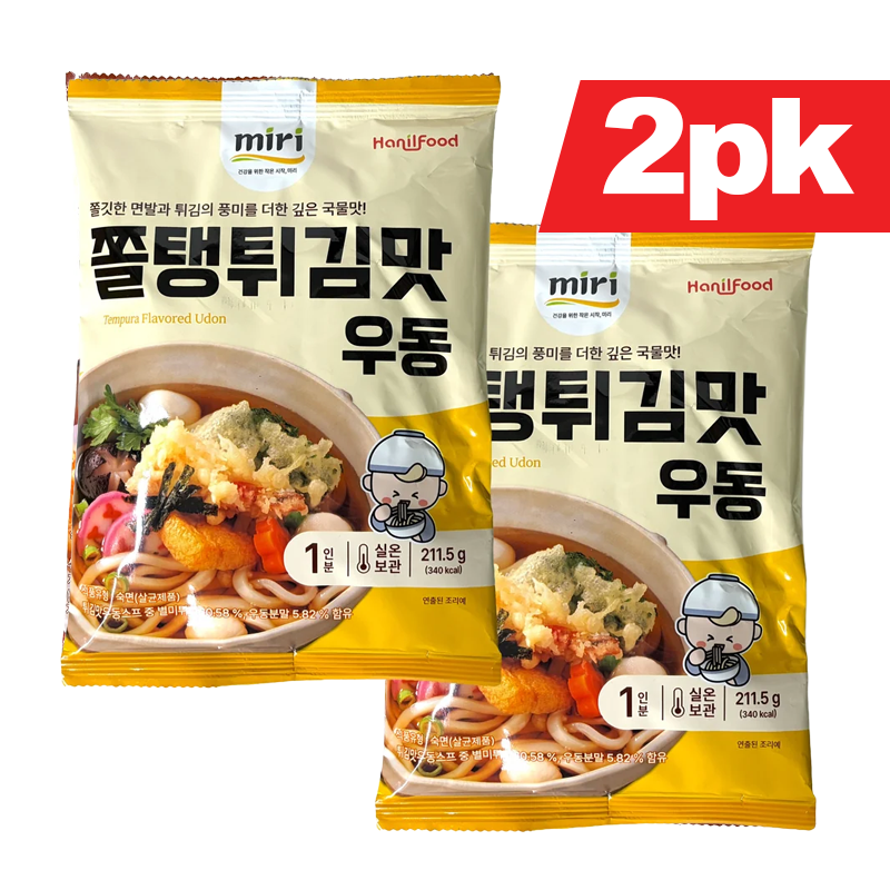 미리 쫄탱 튀김맛 우동 (211.5g/1인분 x2pk)