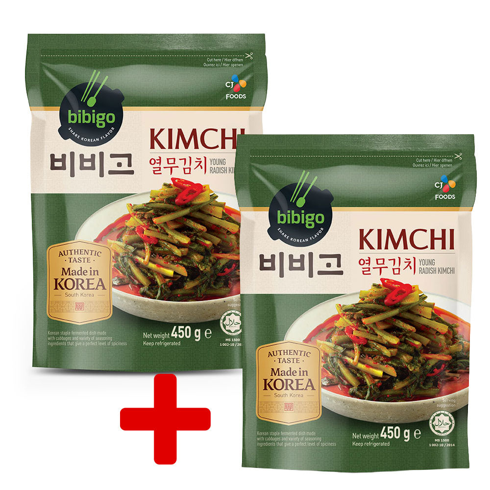 July 4th 1+1 [Bibigo] Young Radish Greens Yeolmu Kimchi / 비비고 열무 김치 (453g)