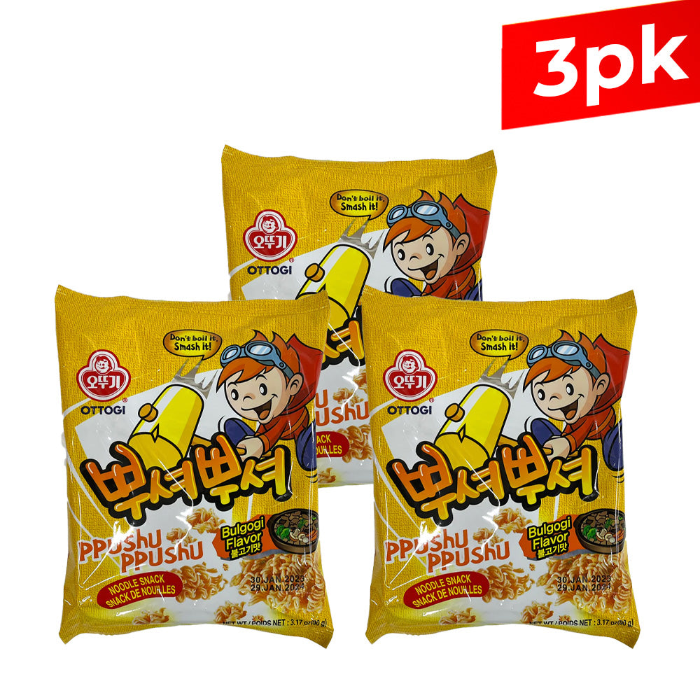 [Ottogi] Ppushu Ppushu Bulgogi / 오뚜기 뿌셔뿌셔 불고기맛 (90g x3pk)