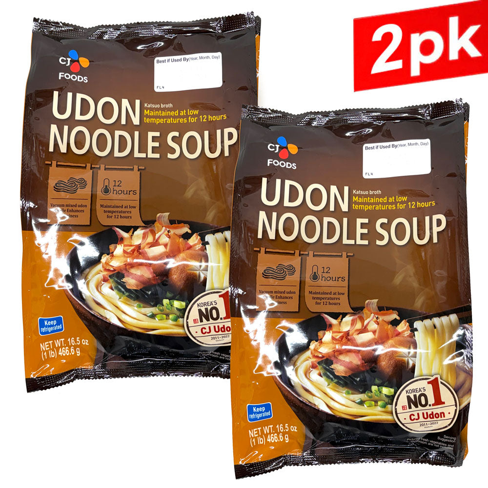 July 4th 1+1 [CJ] Katsuo Udon Noodle Soup / CJ 가쓰오 우동 (466.6g / 2인분) 2pk special