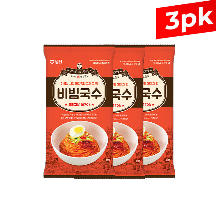 [Sempio] Spicy Cold Noodles Bibim-Guksu / 샘표 그때 그 추억 비빔국수 (135g x3pk)