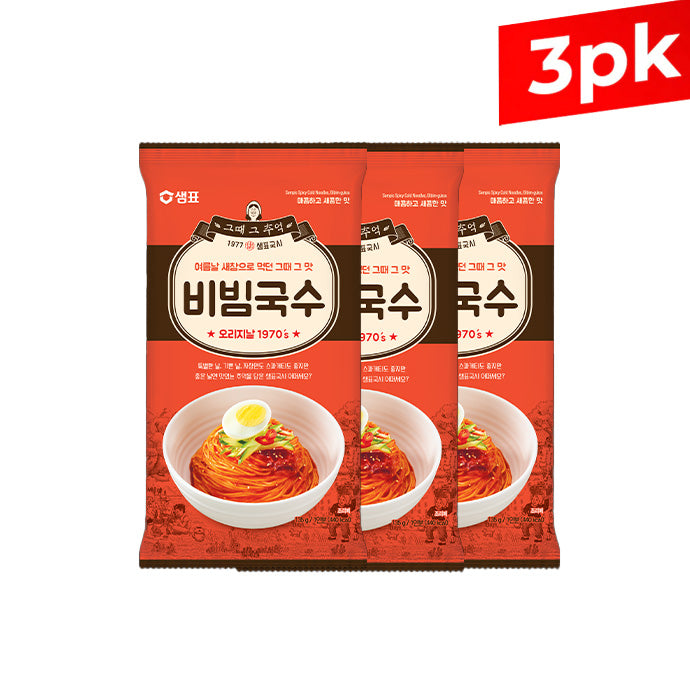 [Sempio] Spicy Cold Noodles Bibim-Guksu / 샘표 그때 그 추억 비빔국수 (135g x3pk)